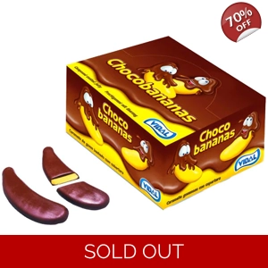 Vidal Choco Bananas - Soft Foam Chocolate Covered Candy Banana Sweets